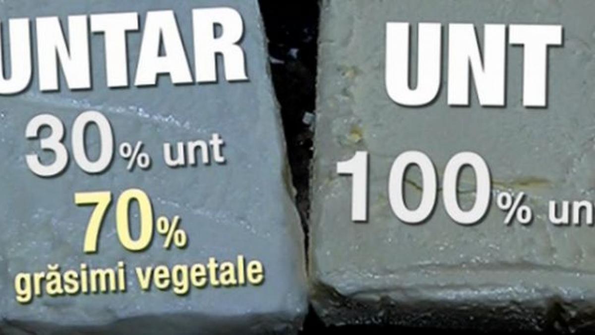 untarul un produs vegetal care abia are urme de lapte poate fi confundat cu untul