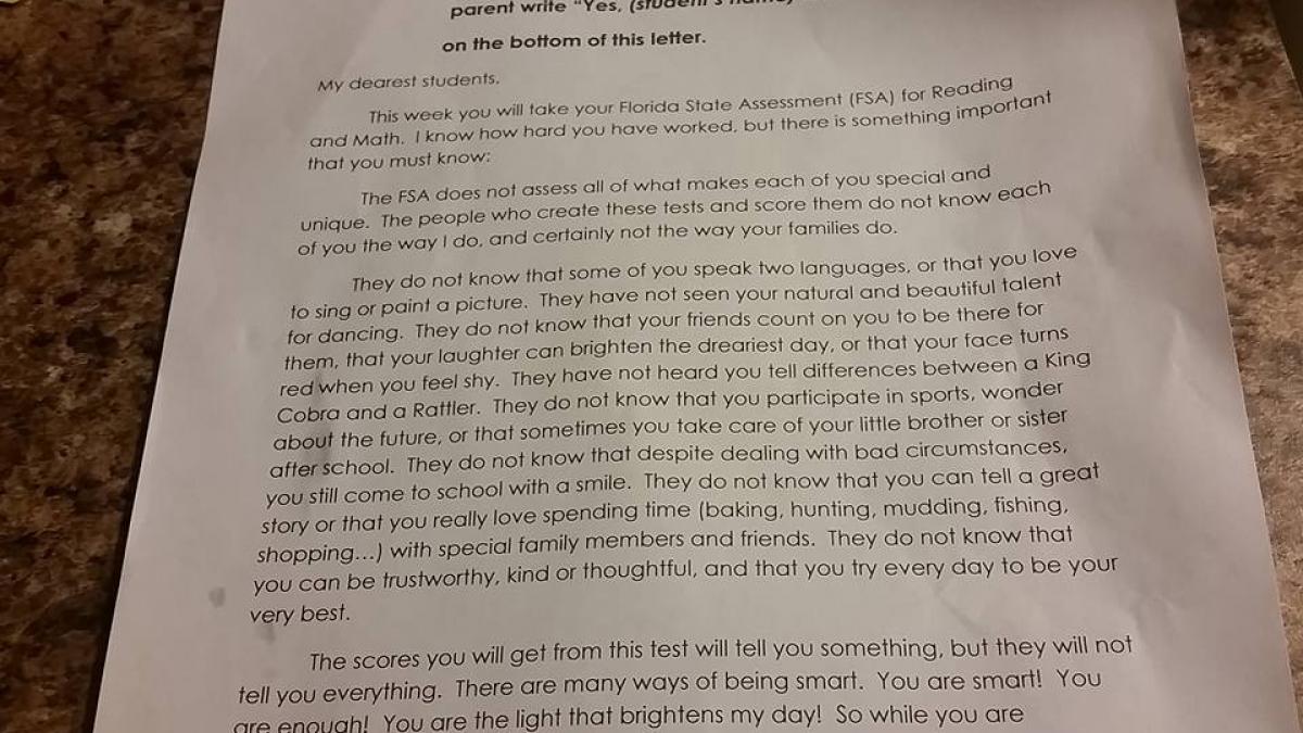 sunteti mai mult decat o nota scrisoarea impresionanta trimisa de profesori elevilor care urmau sa