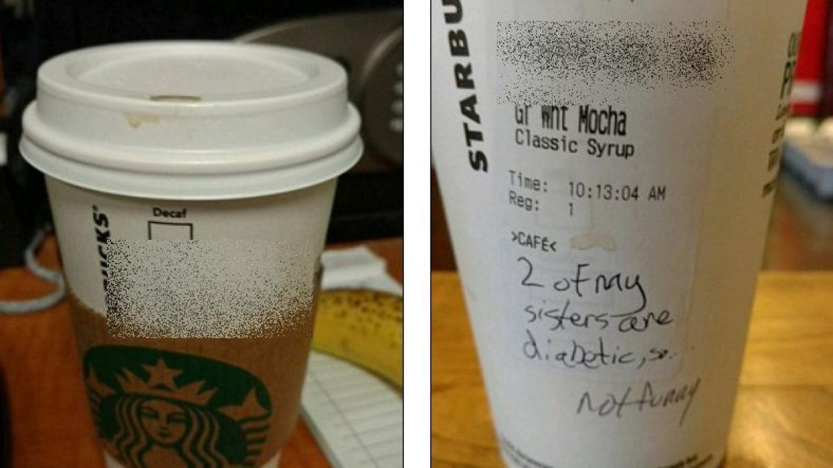 si a luat o cafea de la starbucks si a fost socat de mesajul gasit pe pahar