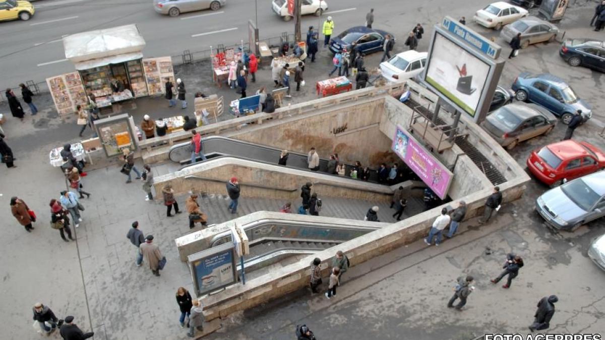 incendiu in statia de metrou piata romana