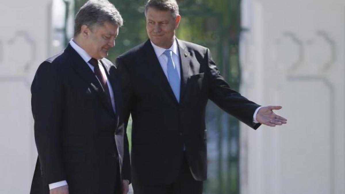 klaus iohannis il primeste pe presedintele ucrainei petro porosenko