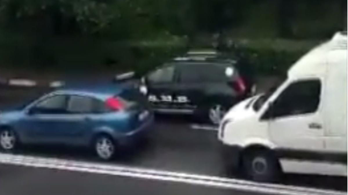 bataie in trafic la tg jiu