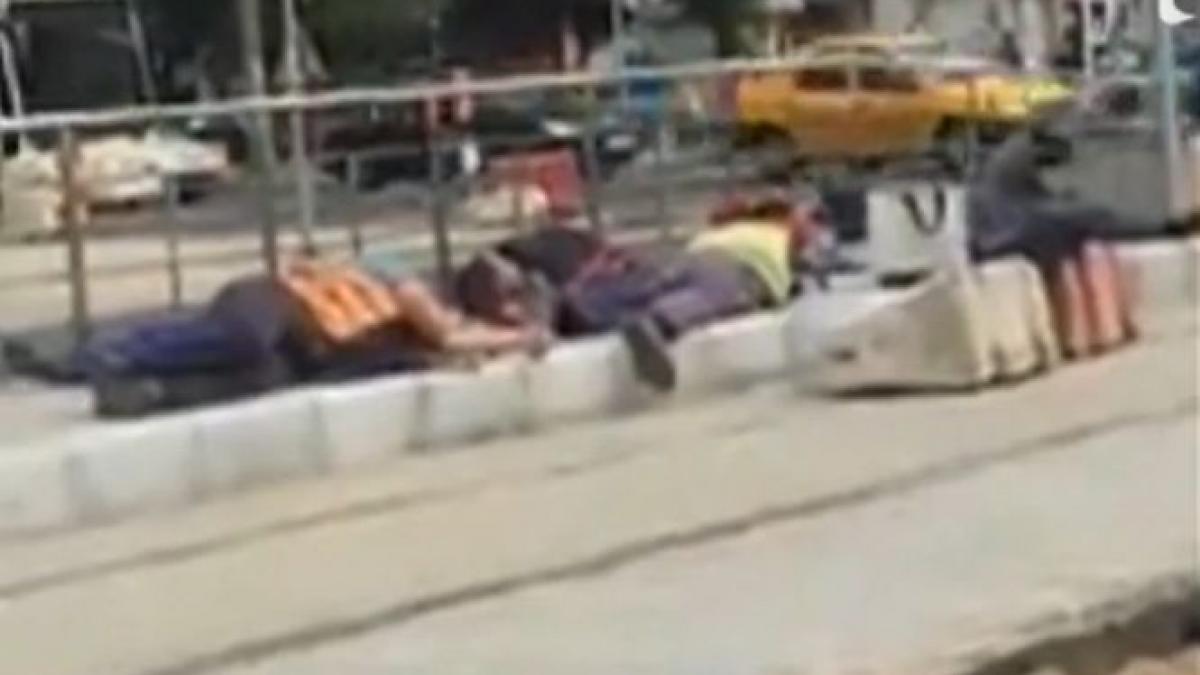 muncitori linii de tramvai somn