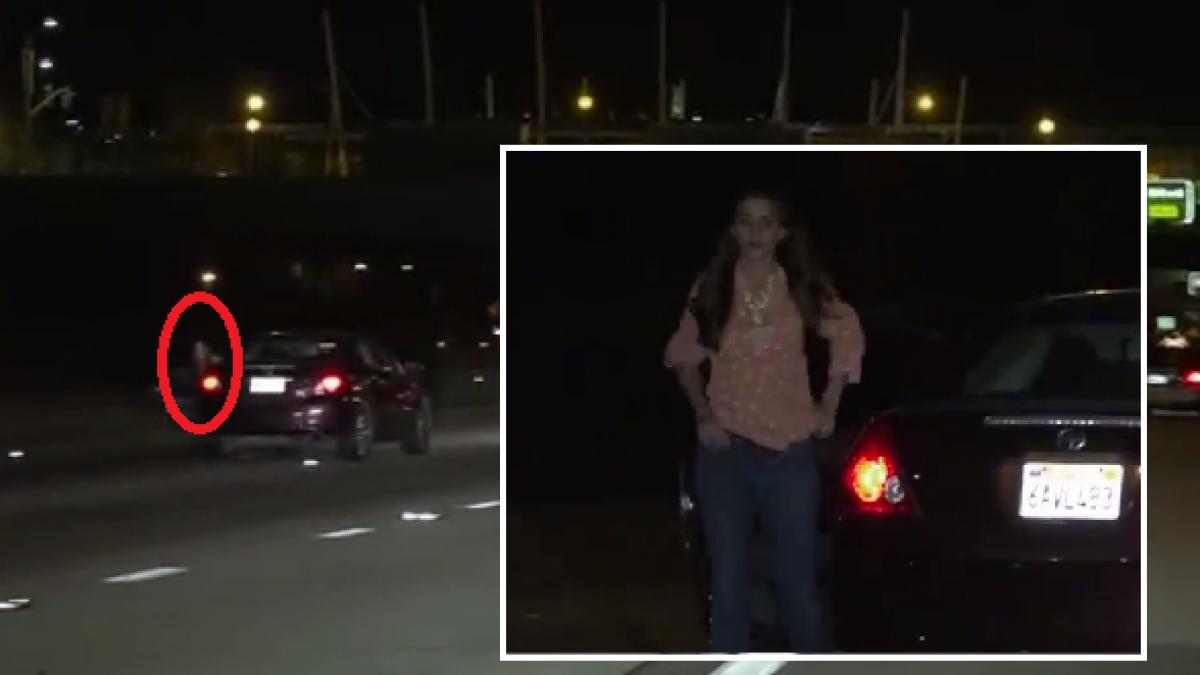 o soferita beata turta parcheaza masina pe banda 2 a unei autostrazi ce a urmat este halucinant