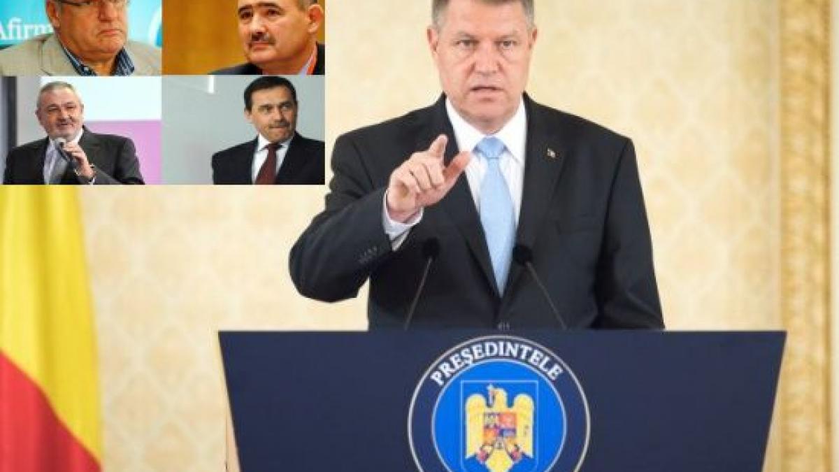 presedintele iohannis a avizat urmarirea penala a patru fosti ministri