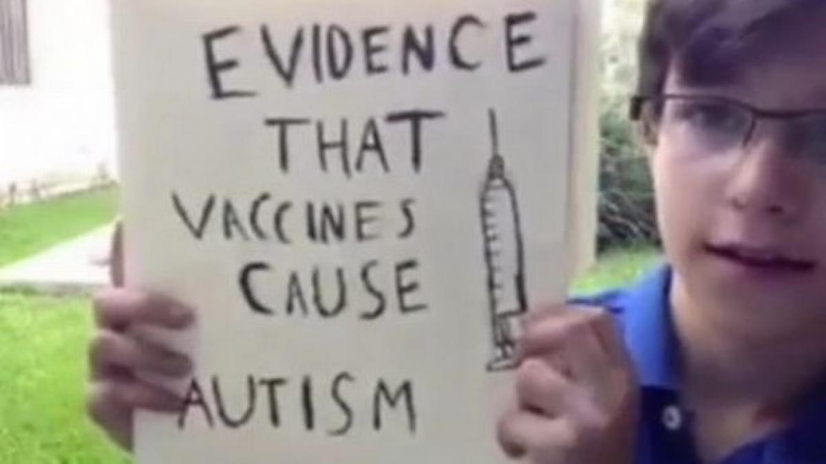 cum demonstreaza un copil legatura intre vaccinuri si autism imaginile au ajuns virale pe internet