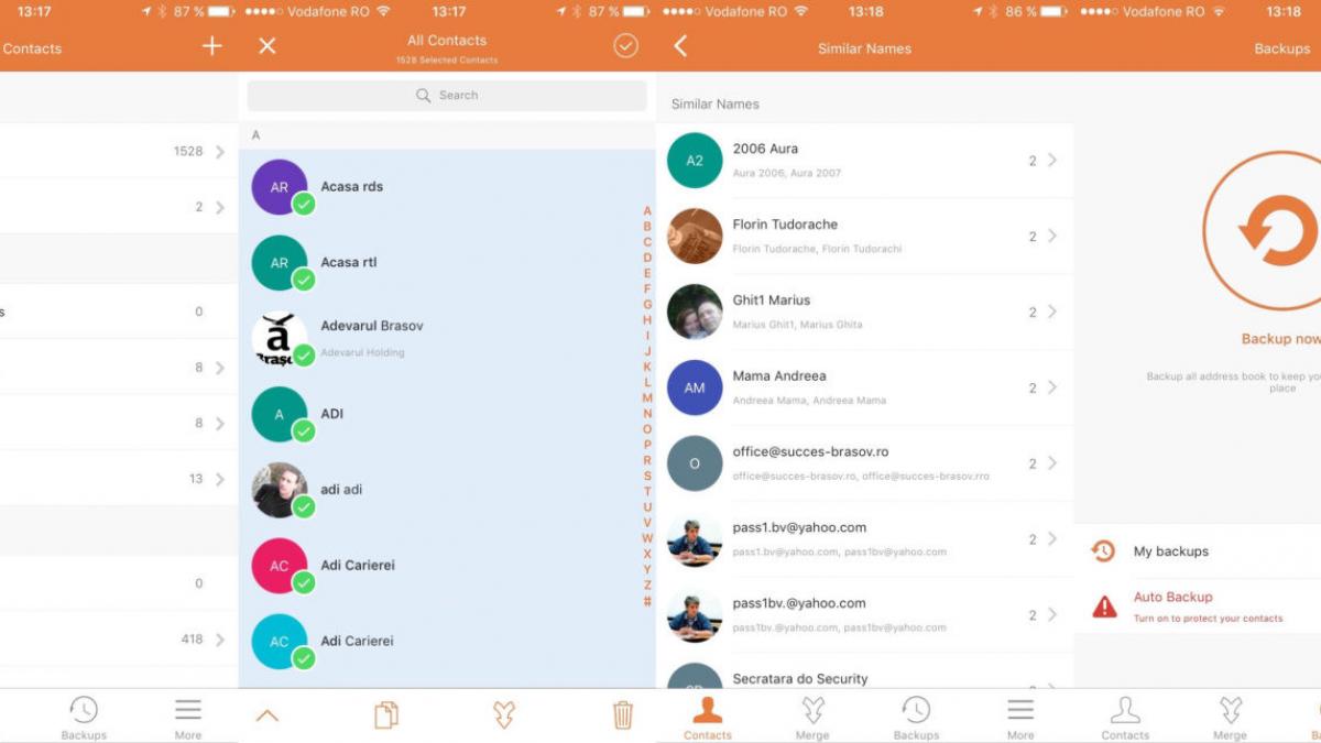 cum stergi contactele de pe iphone si elimini dublurile