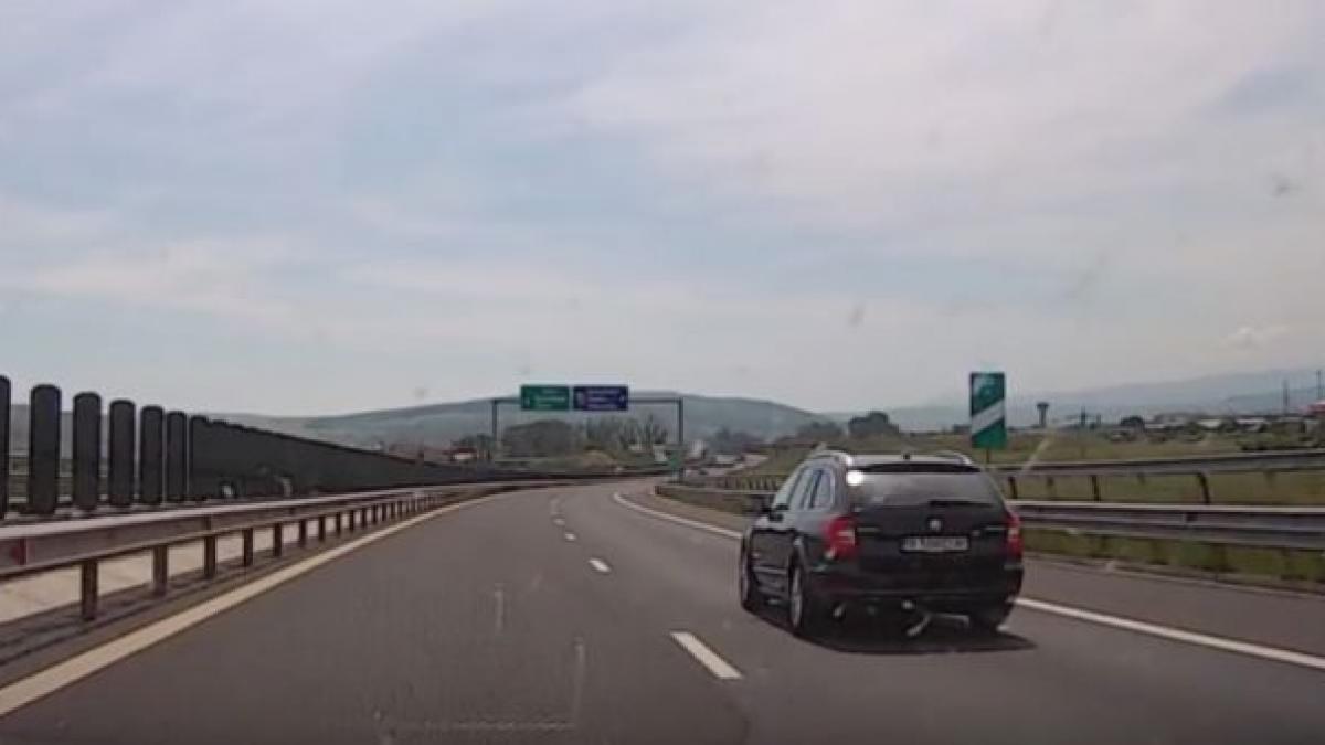scene incredibile pe o autostrada din romania