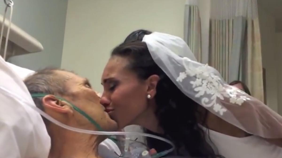 imagini emotionante o mireasa danseaza cu tatal ei muribund intr un salon de spital video