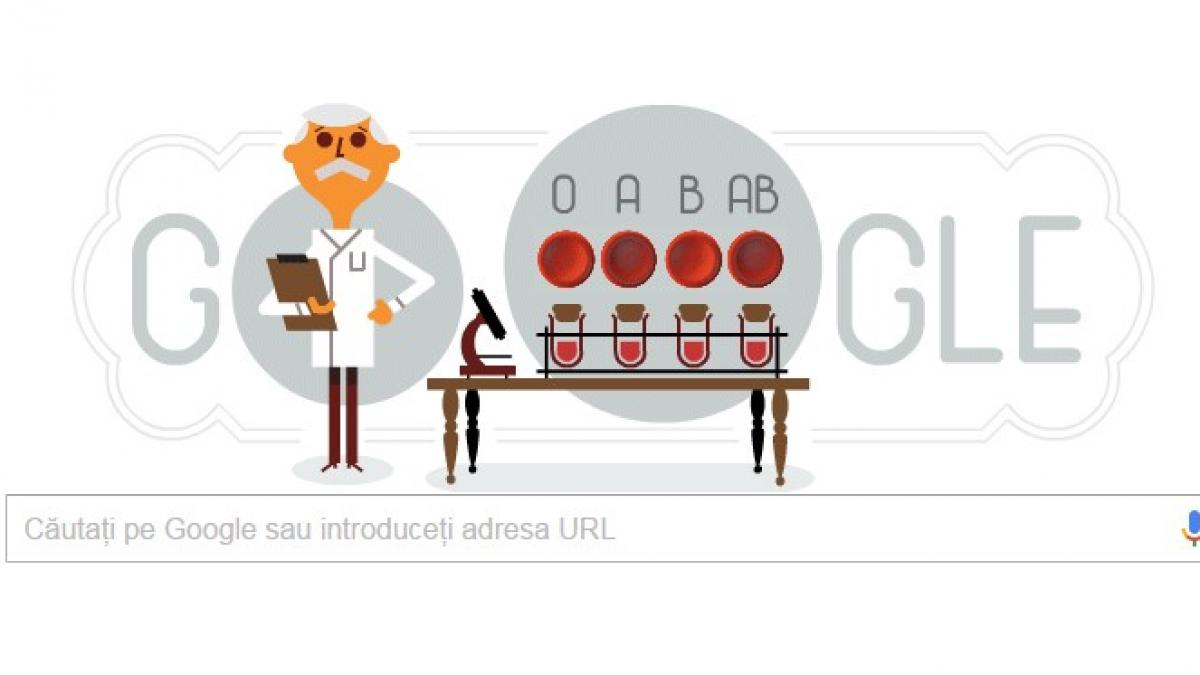 karl landsteiner google doodle 148 ani grupe sanguine