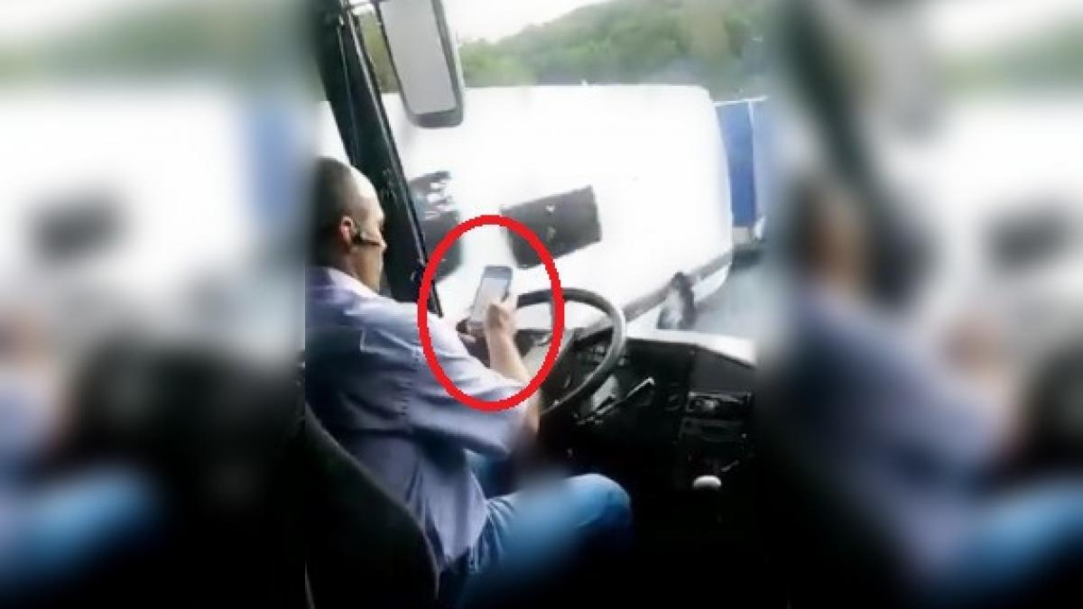 un sofer de autocar a pus in pericol viata a zeci de oameni cum a fost filmat video
