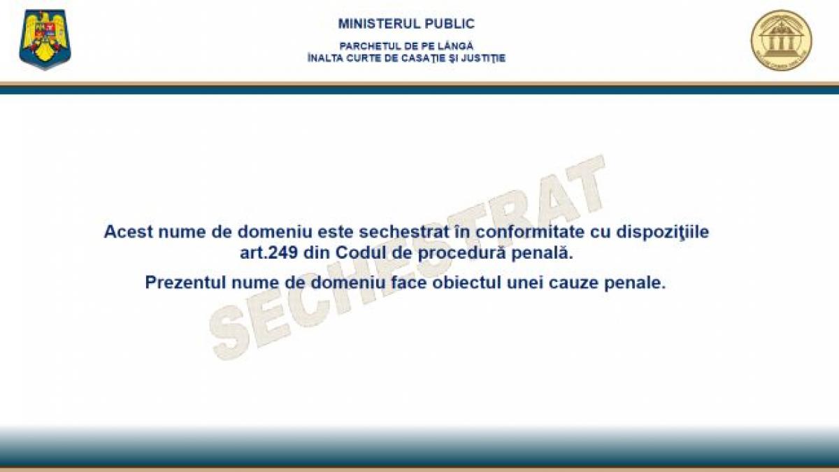 site romanesc inchis pentru piraterie