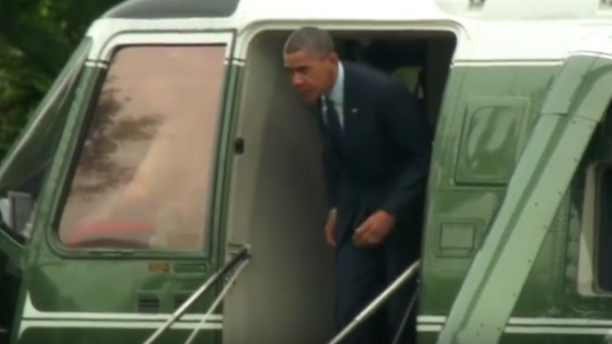 barack obama era gata de zbor cand realizeaza ca a uita ceva paraseste elicopterul si ce urmeaza a