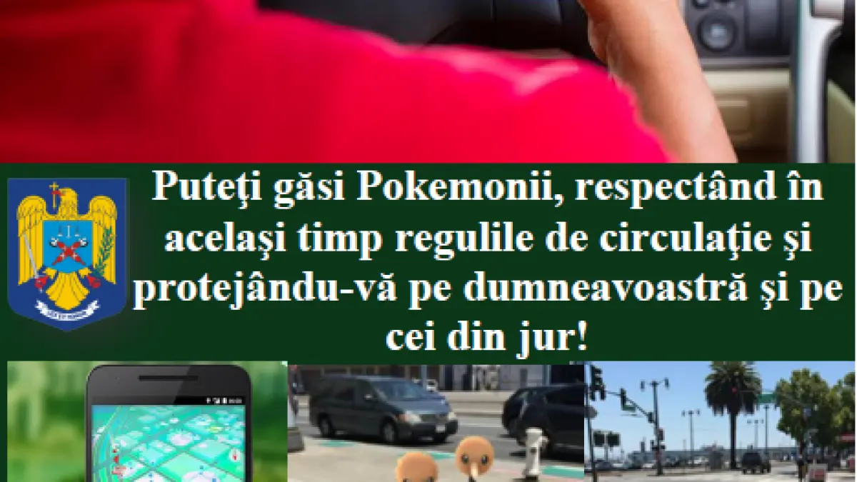 politia romana mesaj pe facebook pentru utilizatorii jocului pokemon go