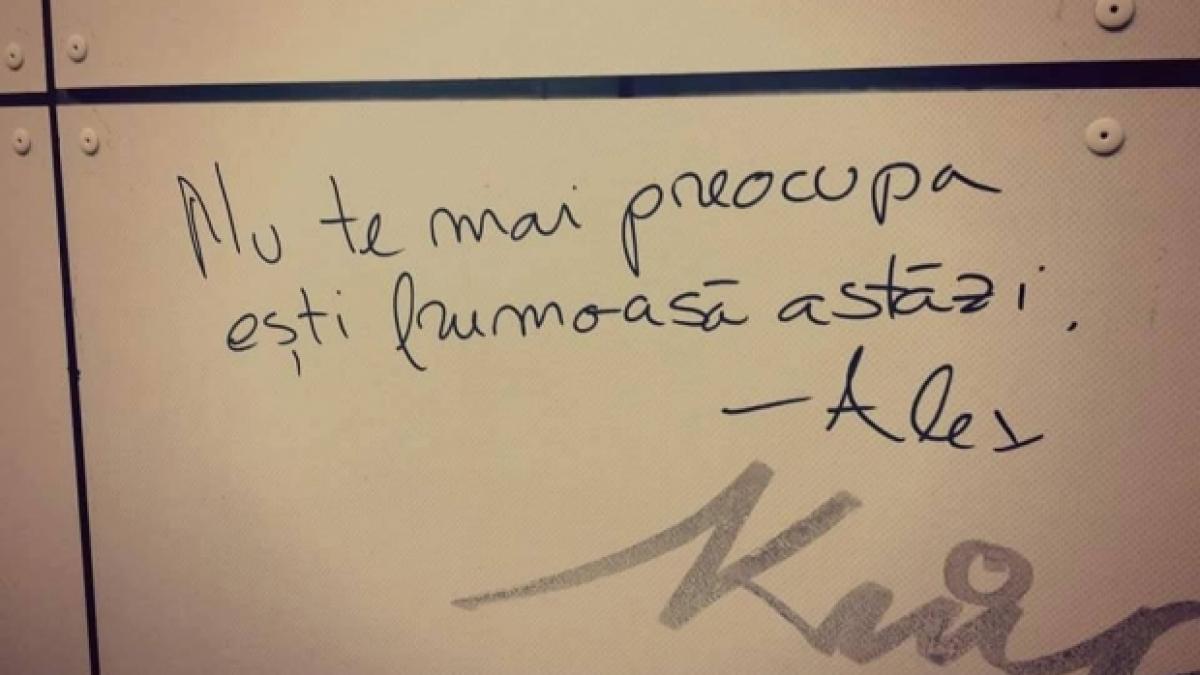 cine este autorul mesajului nu te mai preocupa esti frumoasa astazi povestea lui alex