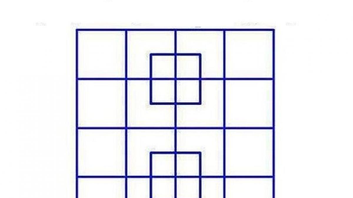 cate patrate vezi in aceasta imagine provocarea care a luat cu asalt internetul