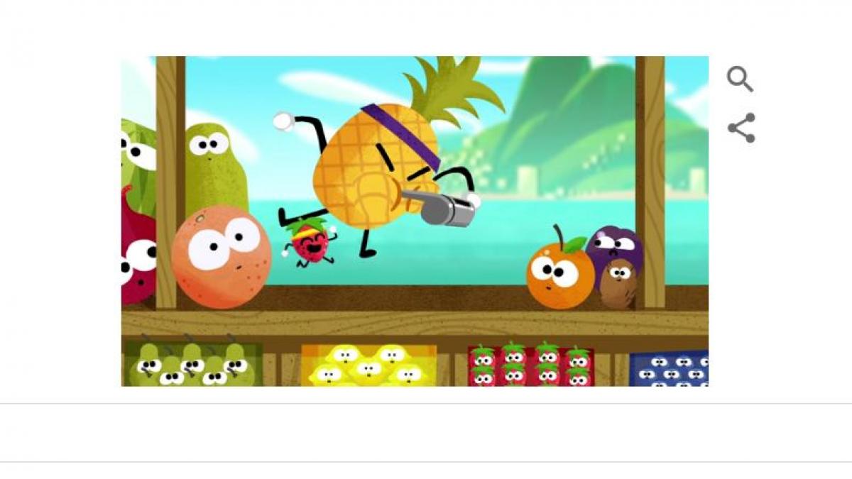 olimpiada google doodle inspirat din jocul fructelor pentru olimpiada de la rio