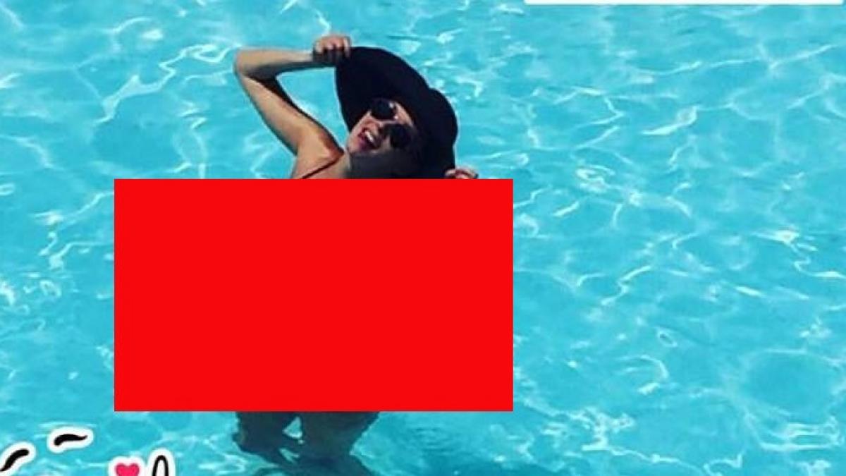 cum a aparut o celebra actrita din romania la o piscina din bucuresti toata lumea a intors capul