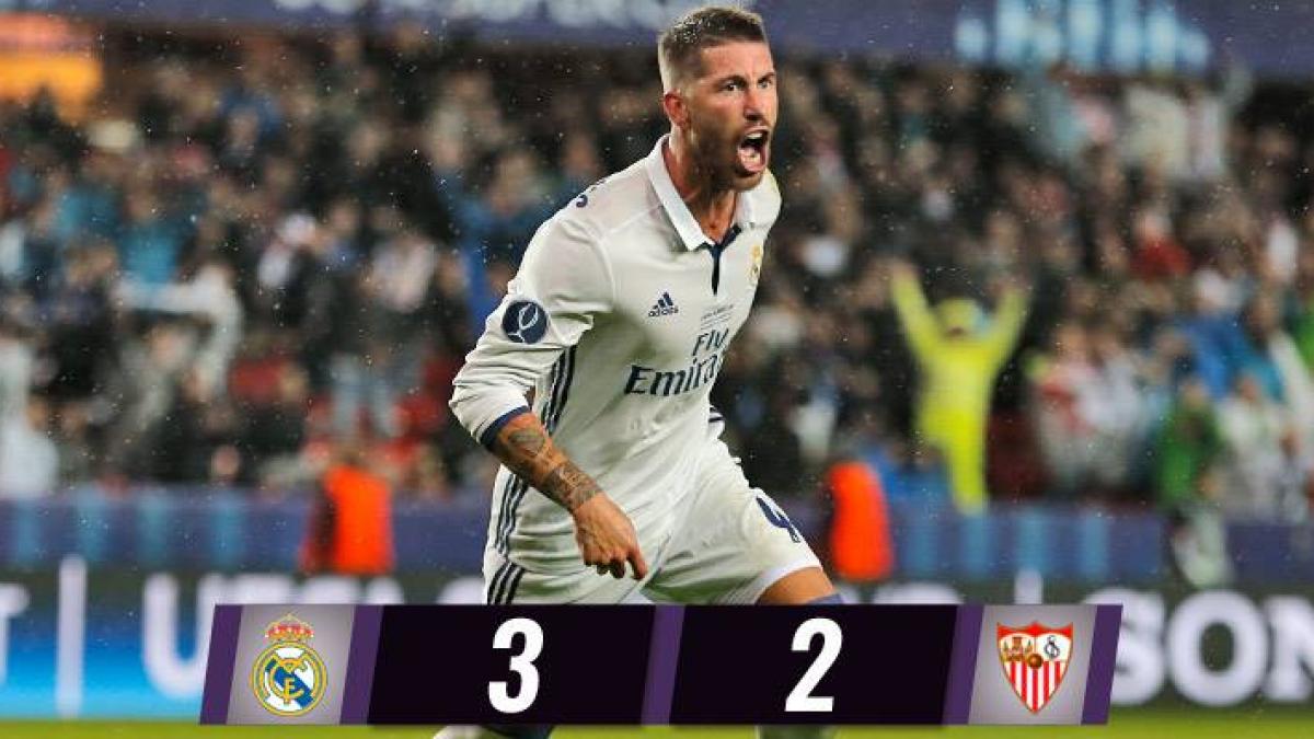 real madrid a castigat supercupa europei dupa ce a invins sevilla in prelungiri cu 3 2