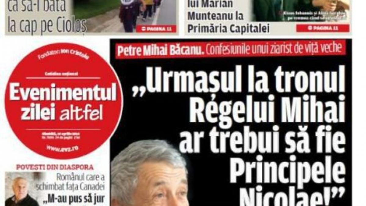 evenimentul zilei ramane fara editia de sambata