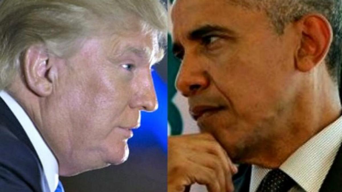 obama trump fotografii umbrela ploaie