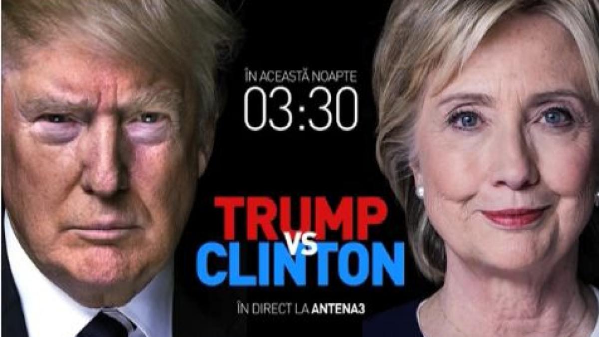 cea mai importanta confruntare a deceniului donald trump vs hillary clinton este in direct la