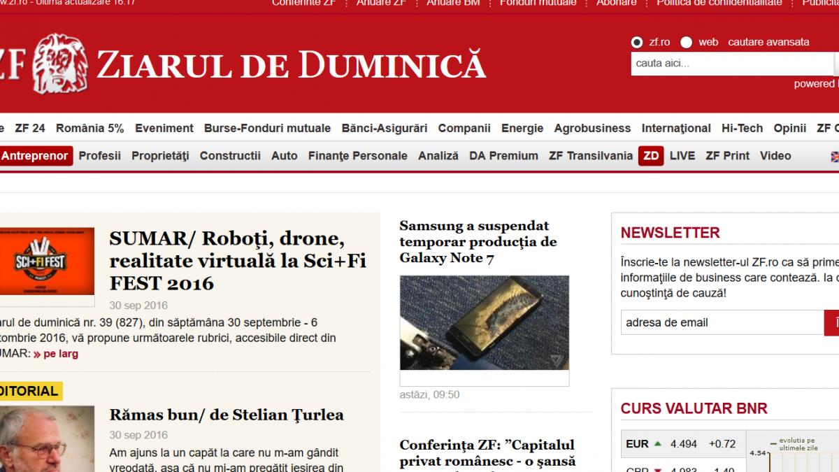 ziarul de duminica si a incetat aparitia complet