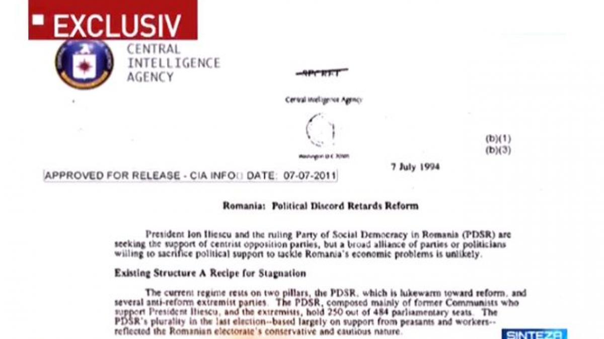document cia despre politicieni romani si partide