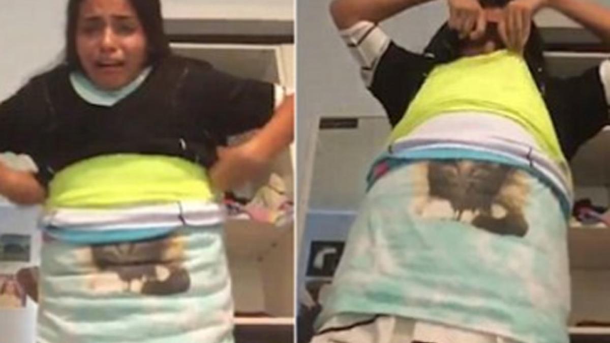 a acceptat o provocare pe internet si s a imbracat cu 100 de tricouri ce a urmat este cumplit