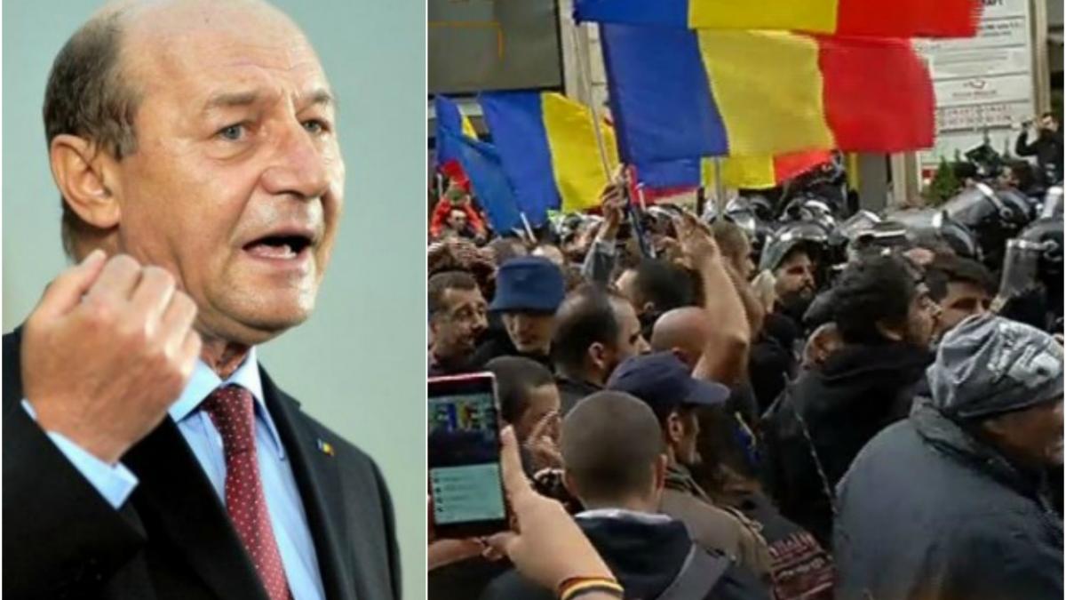 traian basescu reactie furibunda dupa incidentele violente de la mitingul unionistilor