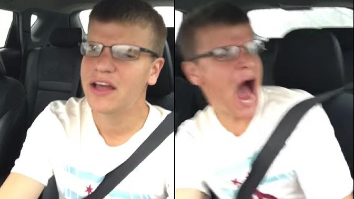 se filma in timp ce canta la volan cand a scapat masina de sub control ce a urmat l a speriat de