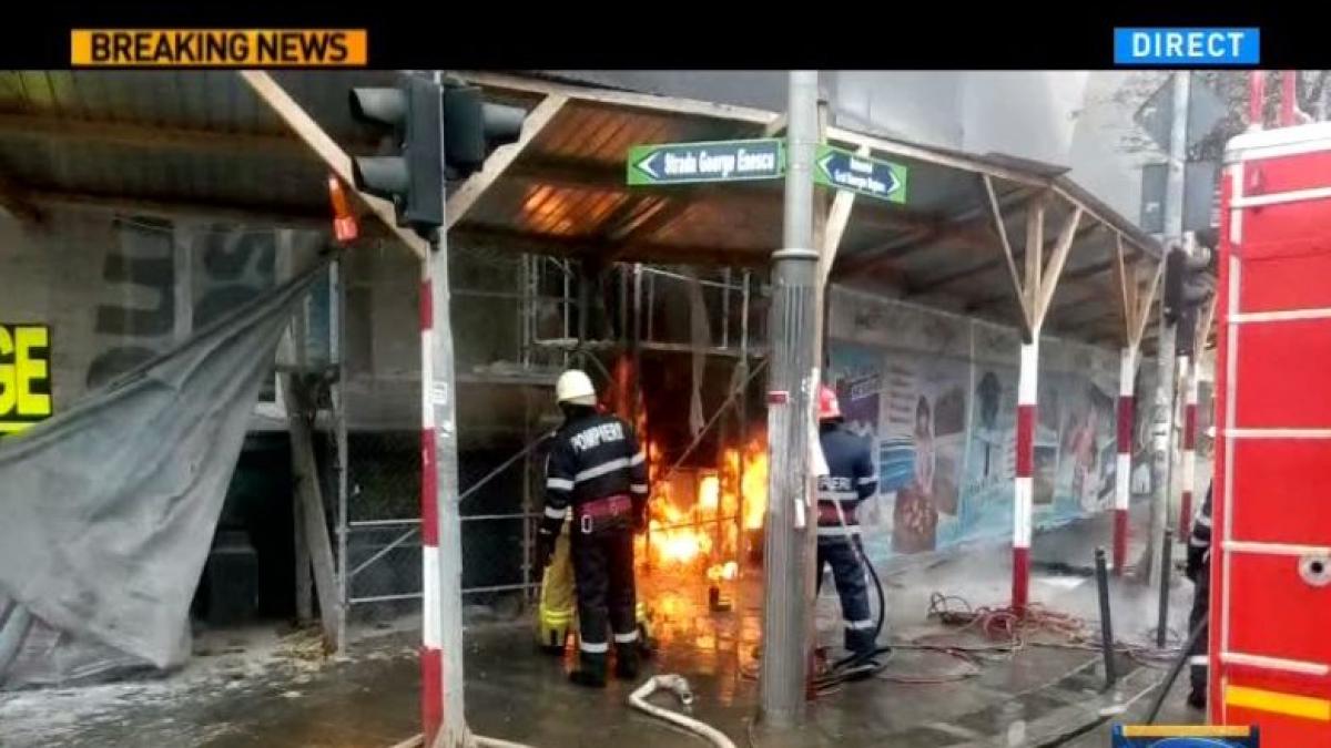 incendiu la o teava de gaze la subsolul unui bloc din capitala