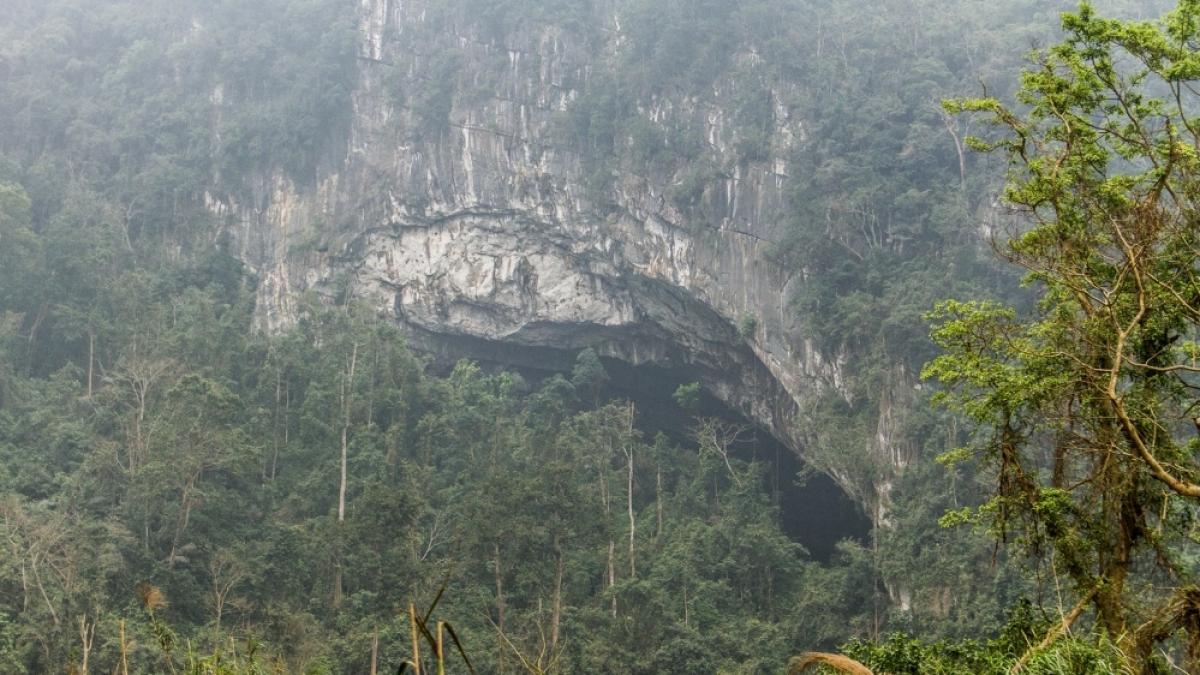 a dat din intamplare peste o intrare subterana uriasa din care se auzea un zgomot infricosator si a