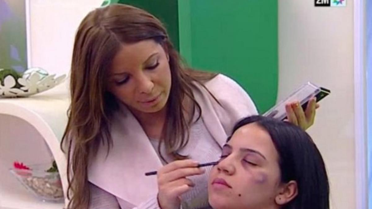 o televiziune din maroc le arata femeilor cum sa ascunda urmele violentei domestice video