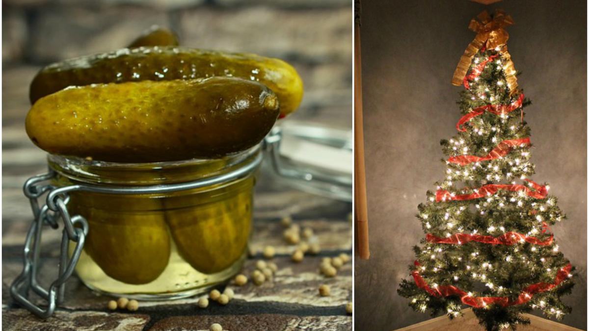 de ce se pune un castravete murat in bradul de craciun