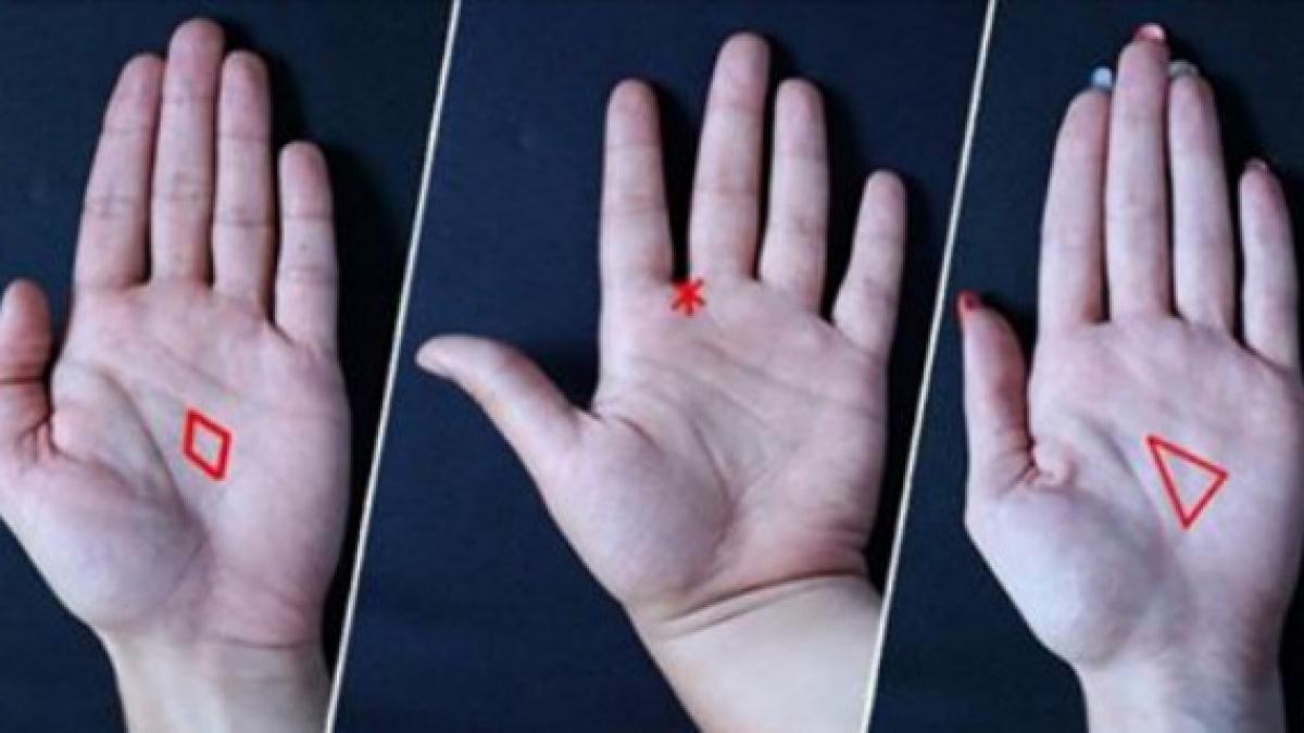 foarte tare uita te in palma si afla ce inseamna daca ai un triunghi o stea sau un diamant