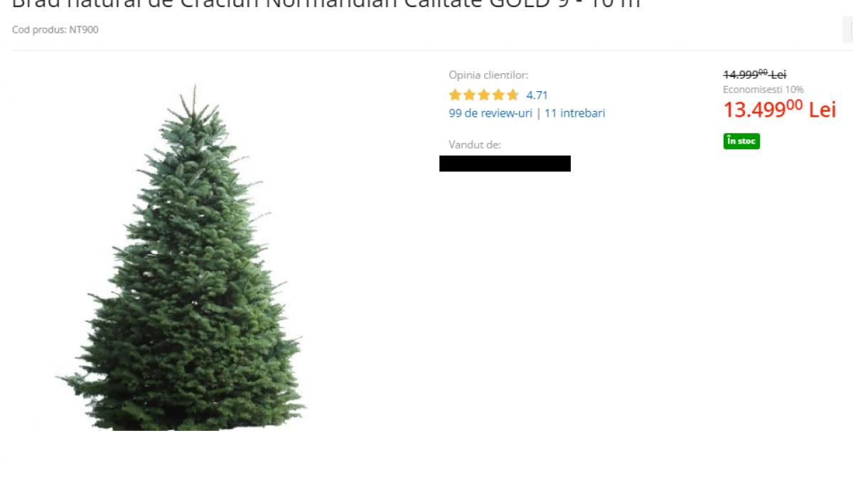un magazin online vinde un brad la pretul de 13 499 de lei oferta a declansat un adevarat val de