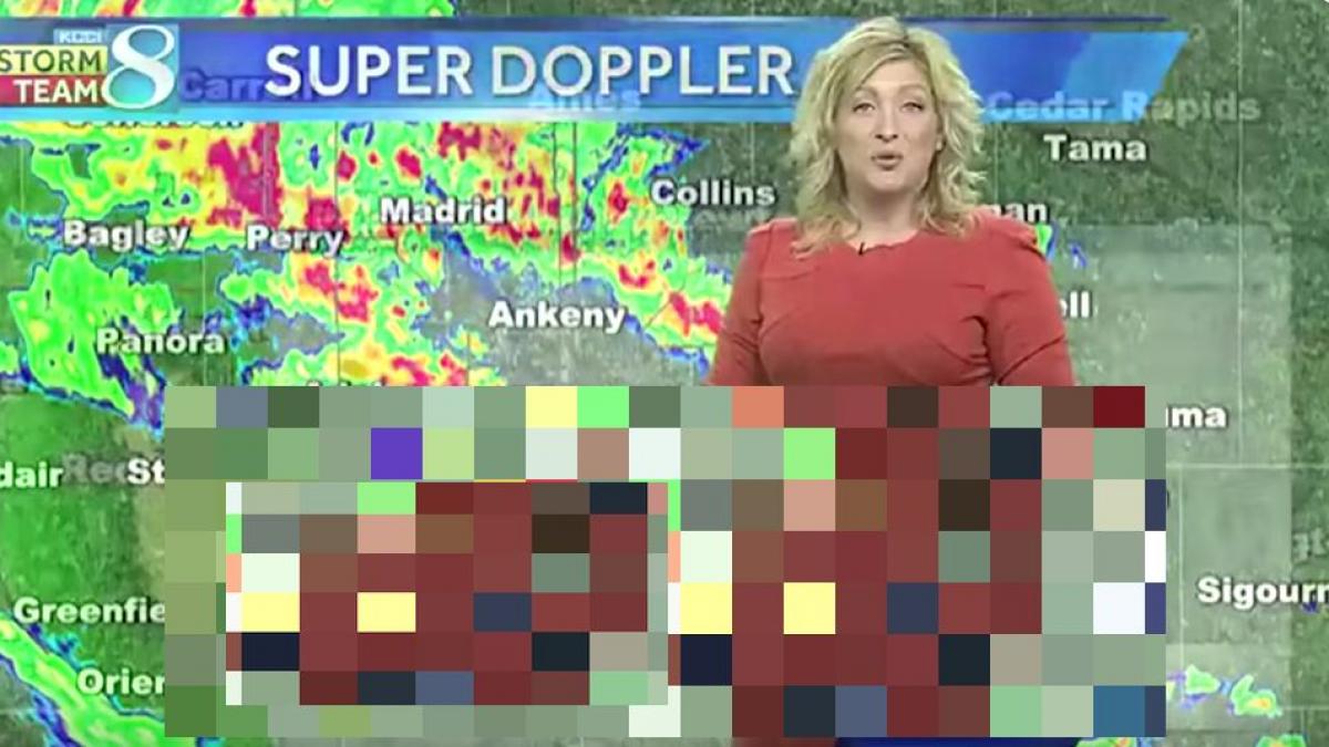 o prezentatoare transmitea rubrica meteo cand pe ecran a aparut ceva total neasteptat ce au vazut