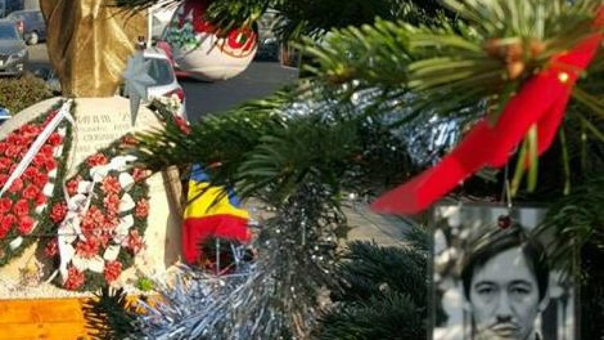 brad de craciun cu fotografii ale victimelor din colectiv foto