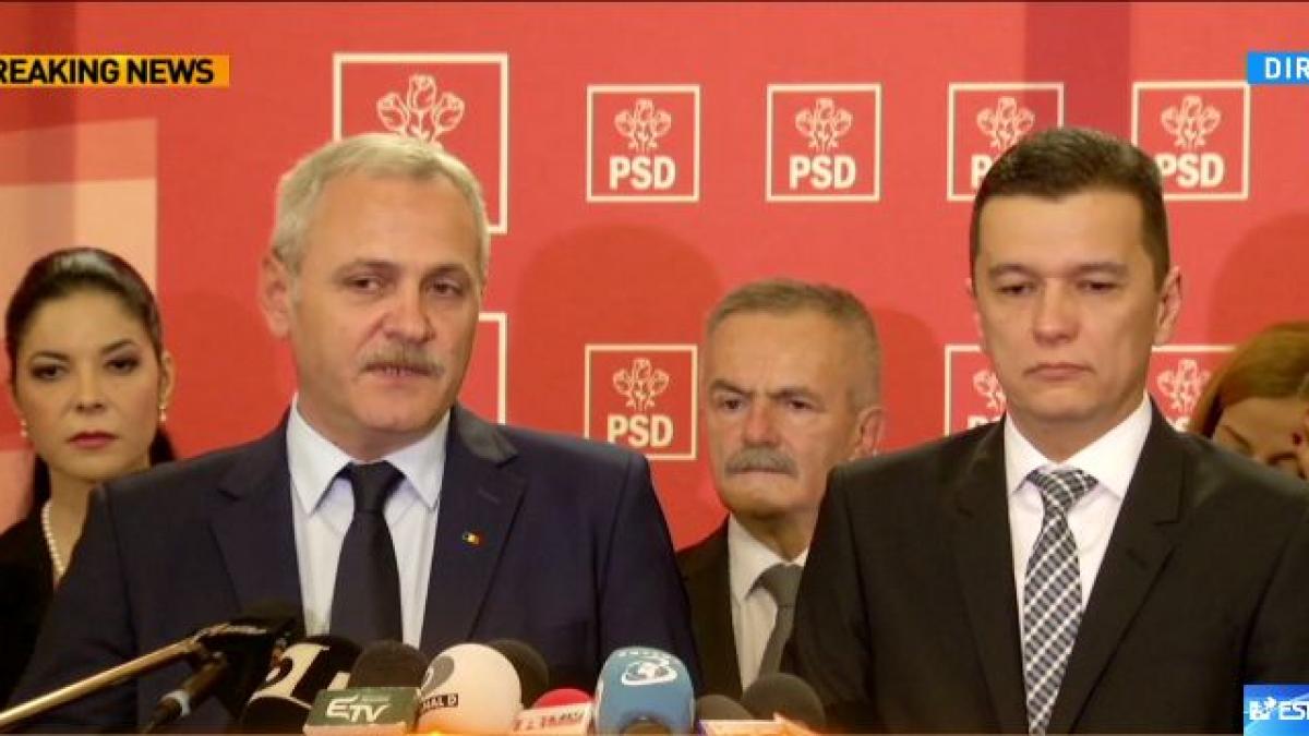 liviu dragnea imi asum intreaga raspundere cinci nume de pe lista propunerile lui grindeanu