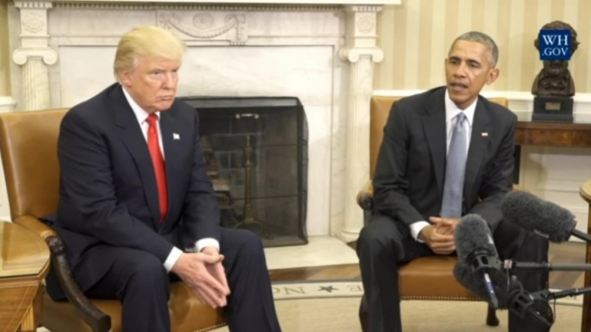 de ce se intalnesc barack obama si donald trump in ziua de investitura a presedintelui ales