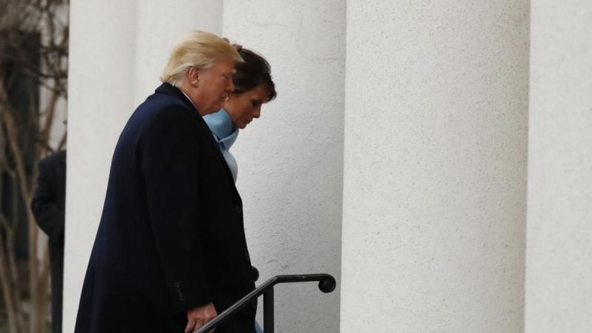 imagini cu familia trump la slujba religioasa de la biserica episcopala st john