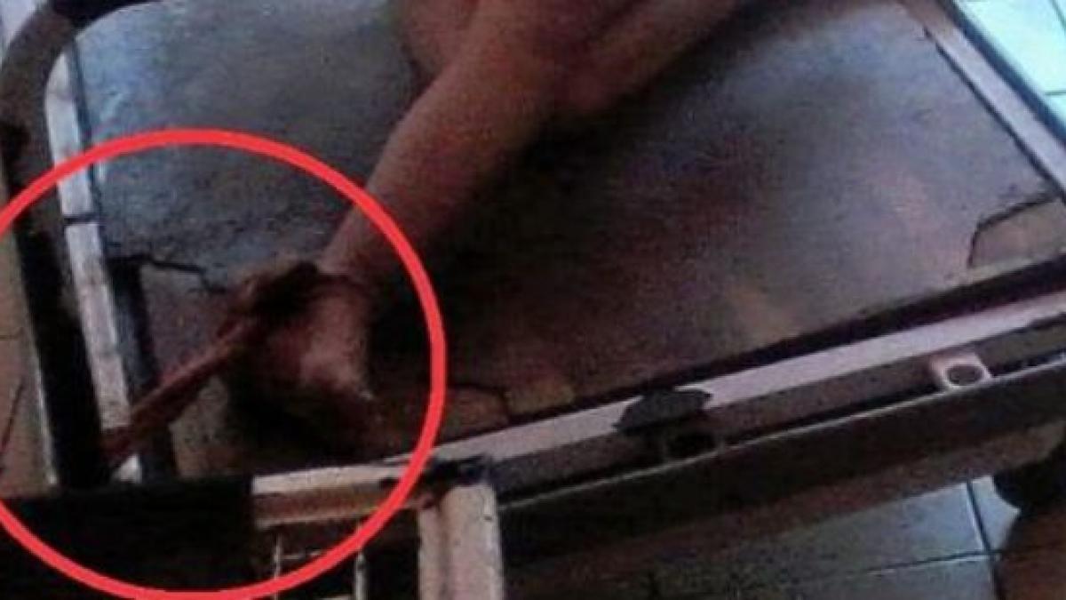 informatii si imagini socante bolnavi psihic legati de paturile de spital