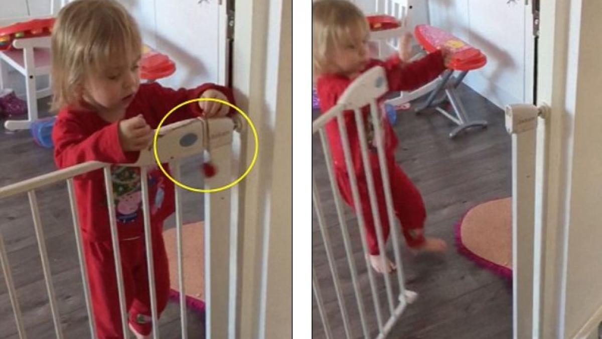 micuta houdini care i a lasat pe toti cu gura cascata la doi ani este deja o artista in ale evadarii