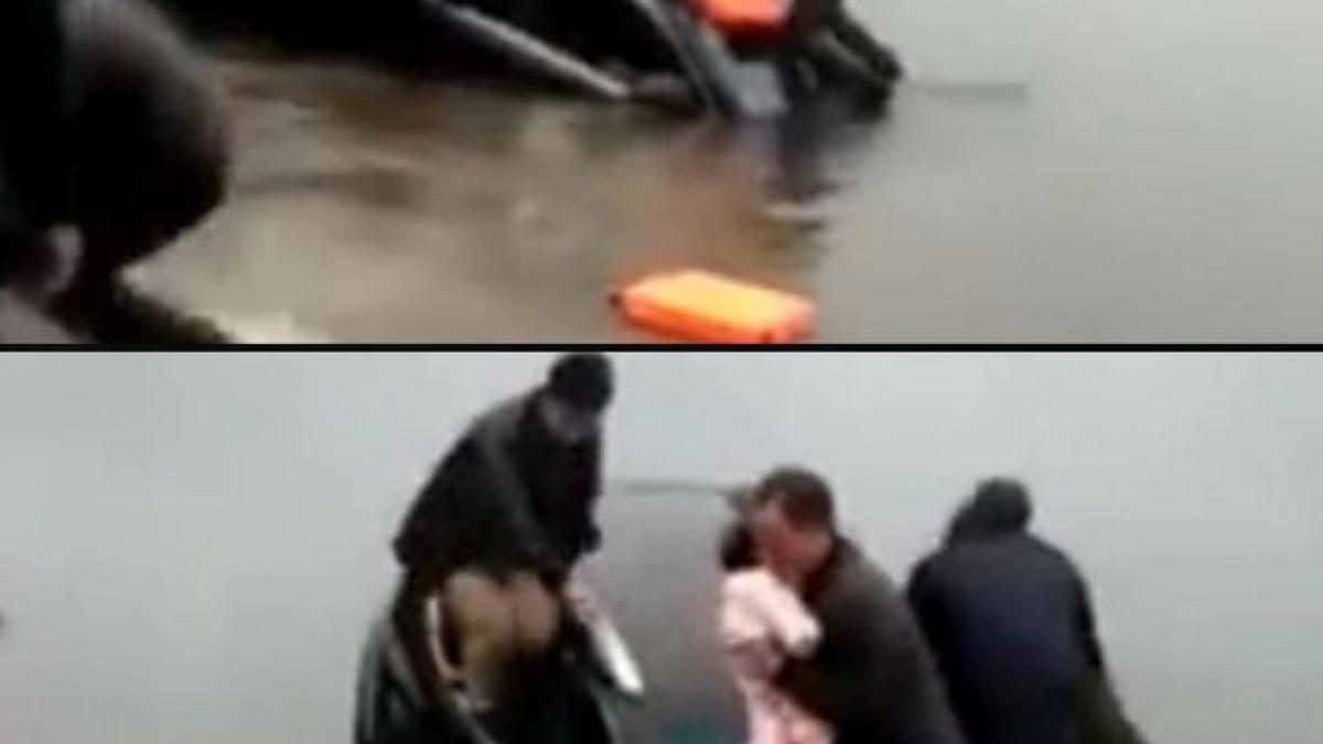 masina se scufunda in apa raului iar bebelusul ramasese blocat inauntru ce a facut tatal fetitei