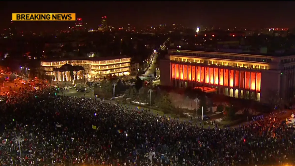 proteste in bucuresti peste 90 000 de persoane in piata victoriei