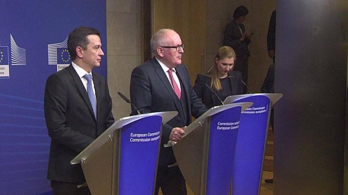sorin grindeanu si frans timmermans dupa intalnirea de la bruxelles vrem sa sprijinim romania
