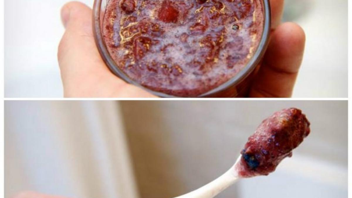 a zdrobit o capsuna si a pus pasta obtinuta pe periuta de dinti motivul te va uimi