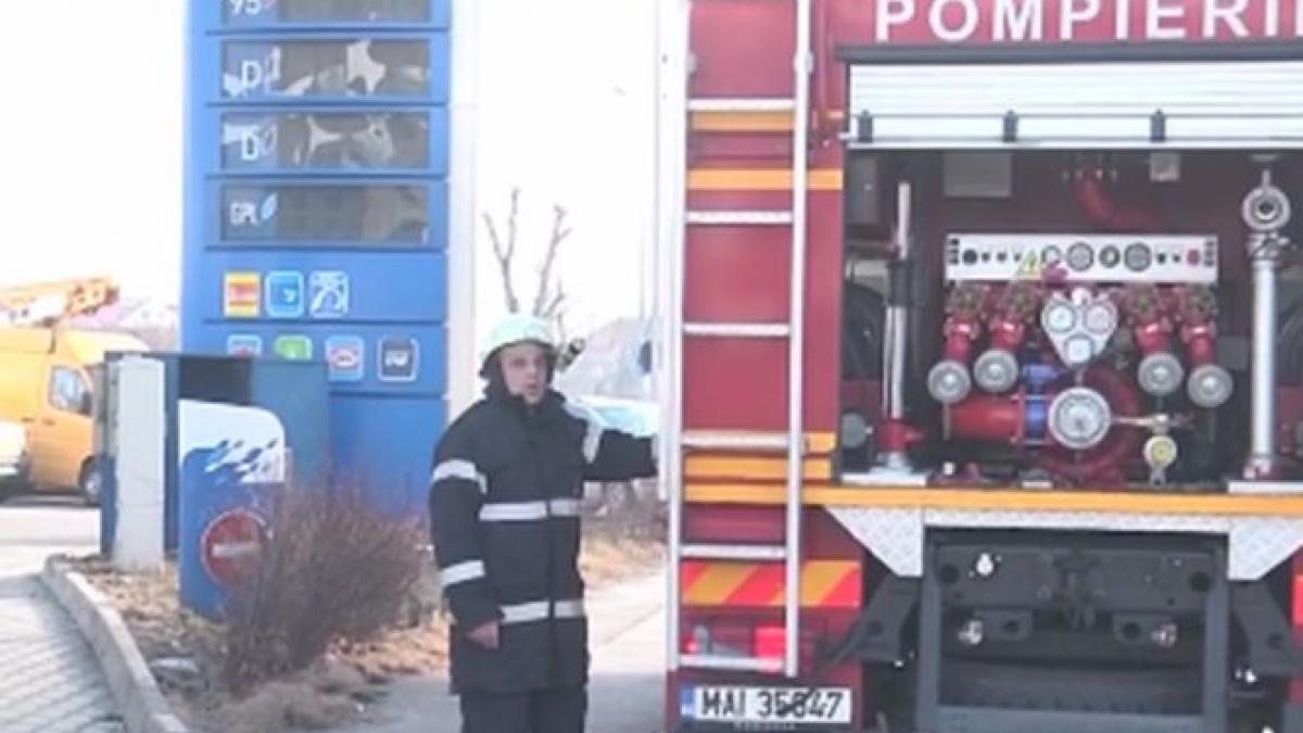 incident la o statie gpl din sibiu un sofer a plecat cu tot cu pompa