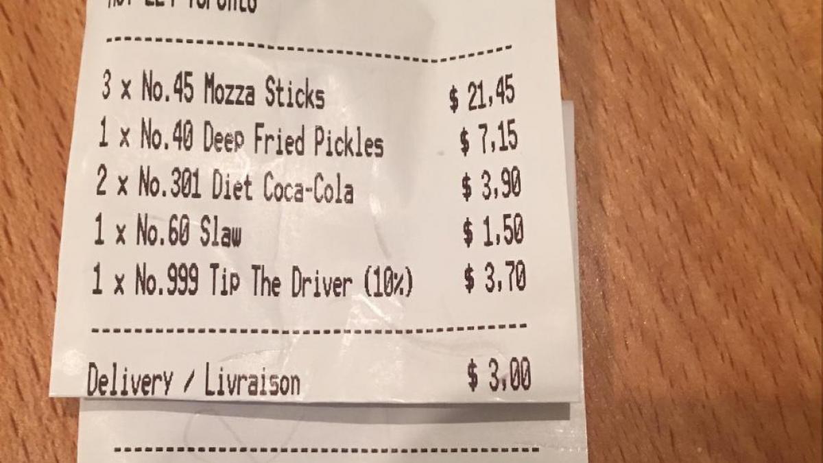 a comandat mancare cu livrare la domiciliu si le a cerut ceva celor de la restaurant mesajul sau